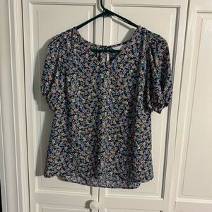 LC Lauren Conrad Multicolor Floral Blouse